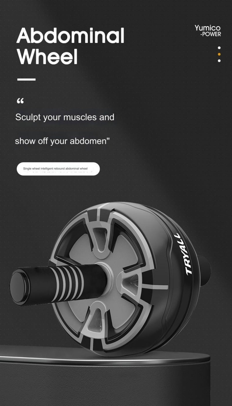 Ab Wheel mit automatischem Rückprung – Bauchtrainer für Zuhause inkl. Kniematte