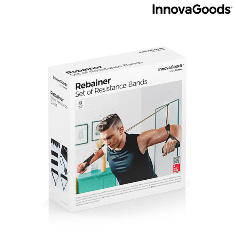 Widerstandsbänder Set mit Zubehör und Trainingsguide Rebainer