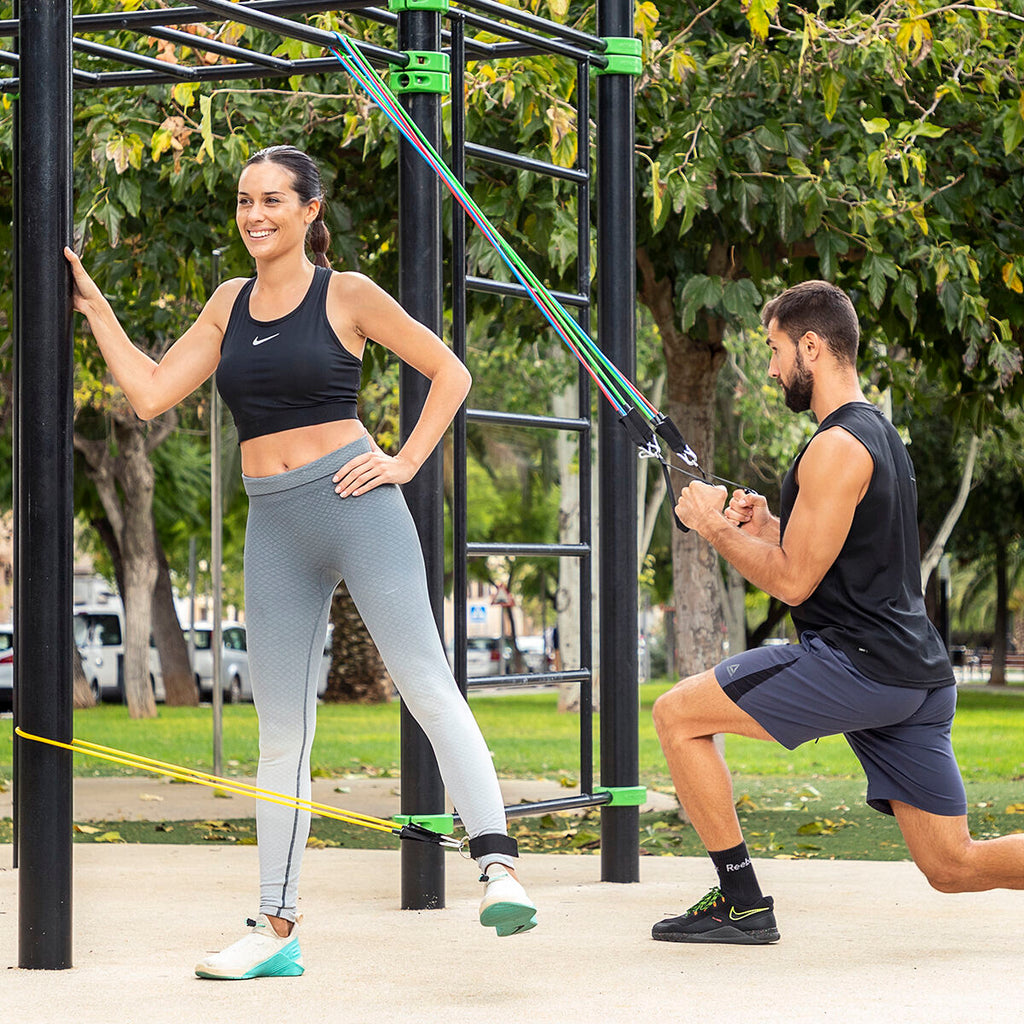 Widerstandsbänder Set mit Zubehör und Trainingsguide Rebainer
