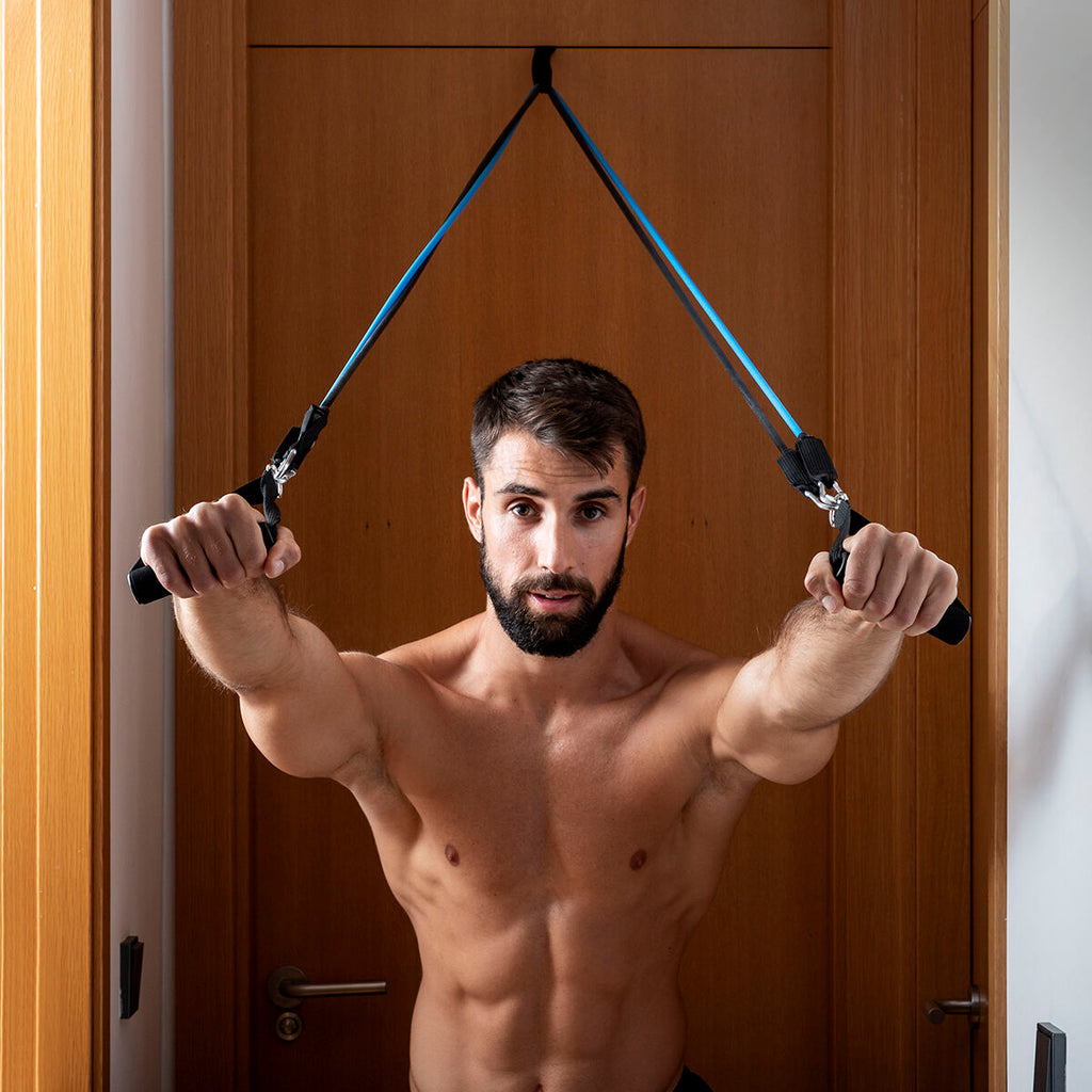 Widerstandsbänder Set mit Zubehör und Trainingsguide Rebainer
