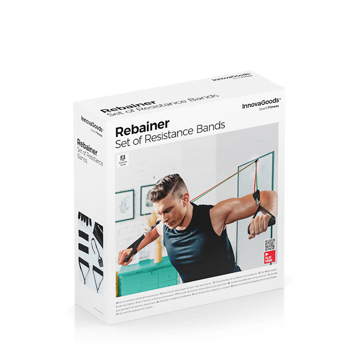 Widerstandsbänder Set mit Zubehör und Trainingsguide Rebainer